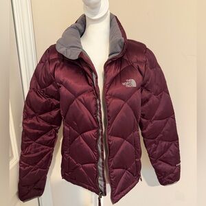 The North Face Maroon Quilted Jacket